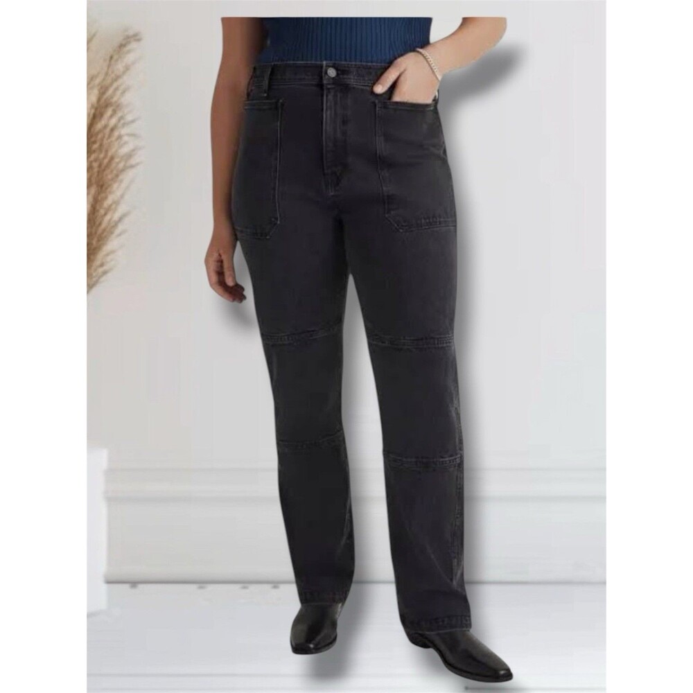 Madewell The‎ 90s Straight Utility Jean Camplin Wash Women's Size 32 High Rise